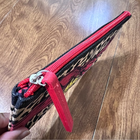 Bringhton red Brown Animal Print zipper Pouch NWOT - Picture 3 of 8